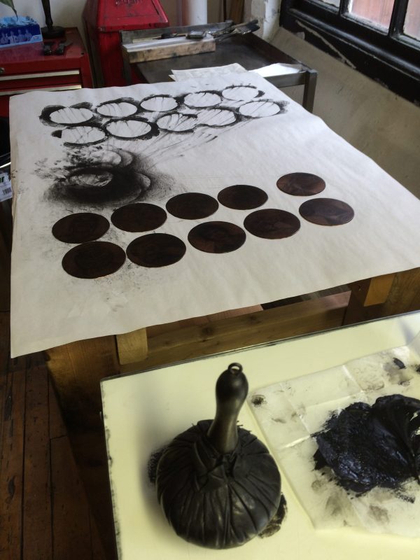 Smokestack - Etching Plate Inking