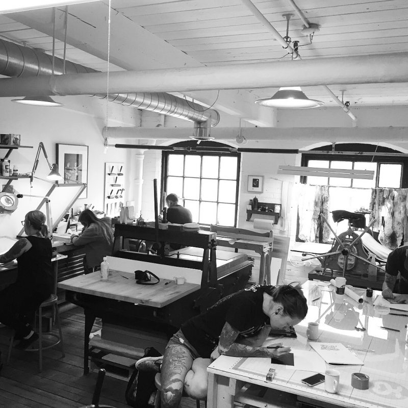 Artists working in the Analog Print Studio