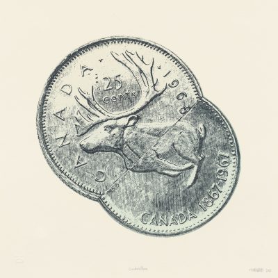 Micah Adams - Caribou/hare, 2021 Smokestack Quarterly Print