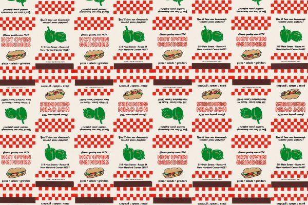 Liss Platt - Hot Oven Grinders - Silkscreen with collage (detail), 29" x 22.25", 2022