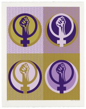 Shake-N-Make - "Read My Fist (1)", silkscreen on Stonehenge , 20" x 15", 2022