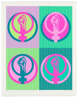 Shake-N-Make - "Read My Fist (2)", silkscreen on Stonehenge , 20" x 15", 2022