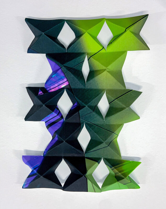 Jessica Thalmann - Lattice Kirigami (Green), 2023