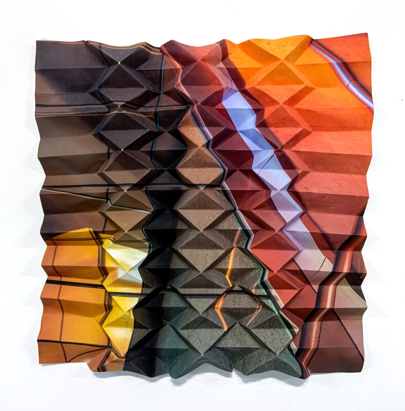 Jessica Thalmann - Pleated Stairwell (Orange), 2023