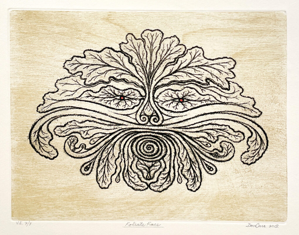 Don Carr - Foliate Face (variation 4), 2018-19