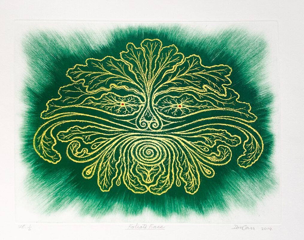 Don Carr - Foliate Face (variation 5), 2018-19
