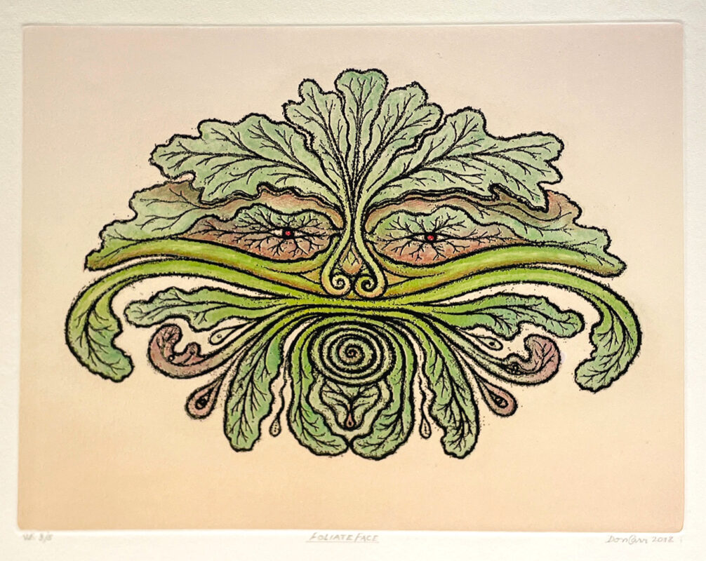 Don Carr - Foliate Face (variation 6), 2018-19