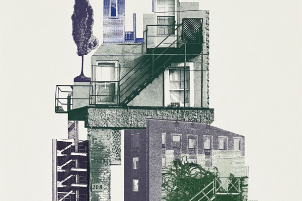 Kadri Toom - Haunted Hamilton, 15" x 11", silkscreen, edition of 12, 2025