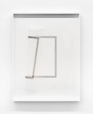 Jim Verburg - Untitled (if it doesn't bend #2), 50.75" x 38.75" x 3.5", acrylic on tarlatan, framed