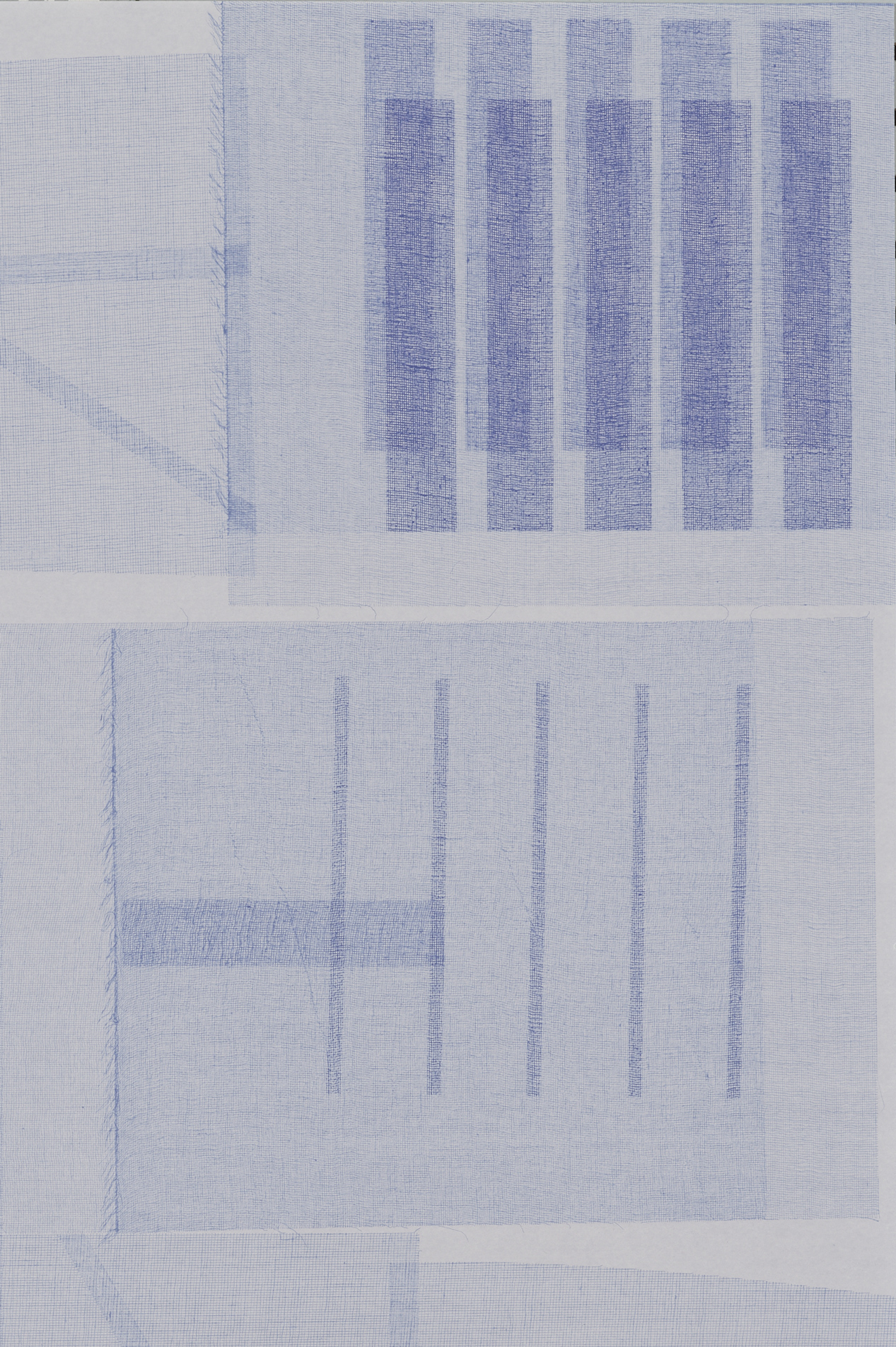 Jim Verburg - Shape / Layer Blueprint #1, diazotype, edition of 5, 2025, detail