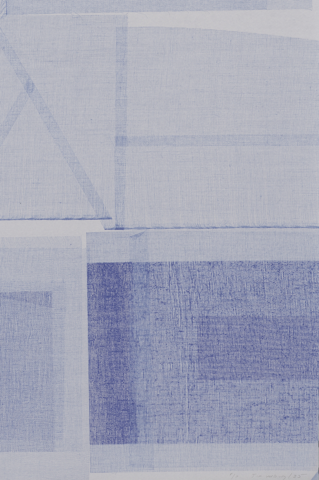 Jim Verburg - Shape / Layer Blueprint #1, diazotype, edition of 5, 2025, detail