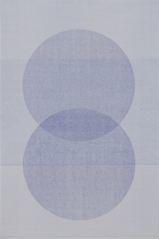 Jim Verburg - Shape / Layer Blueprint #2 (circles), diazotype, edition of 5, 2025