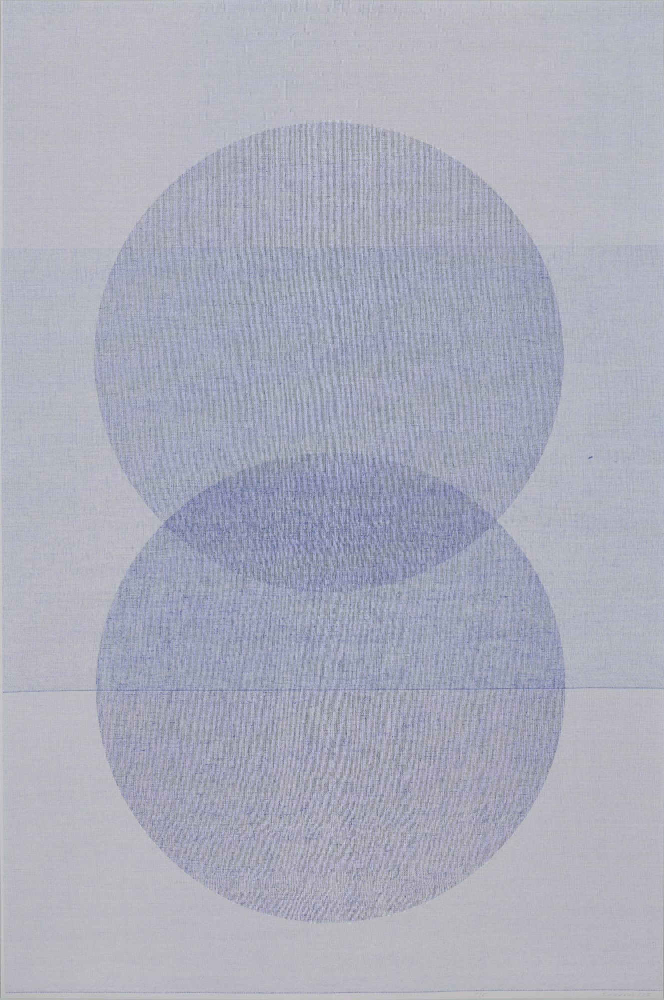 Jim Verburg - Shape / Layer Blueprint #2 (circles), diazotype, edition of 5, 2025