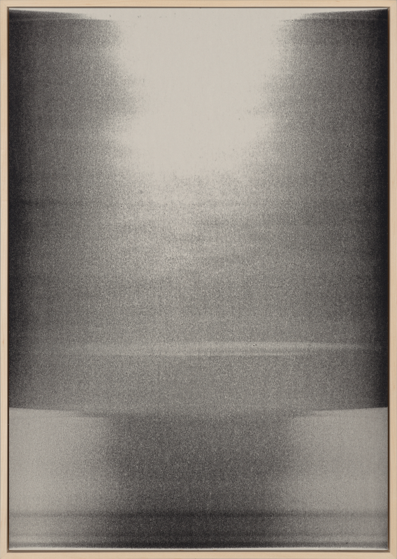 Jim Verburg - Untitled / Seascape (acceptance of the inevitable #5), 29.75" x 21.25", oil on newsprint, 2025