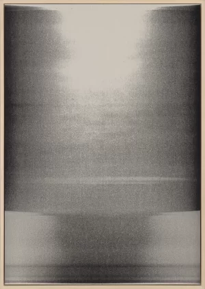 Jim Verburg - Untitled / Seascape (acceptance of the inevitable #5), 29.75" x 21.25", oil on newsprint, 2025