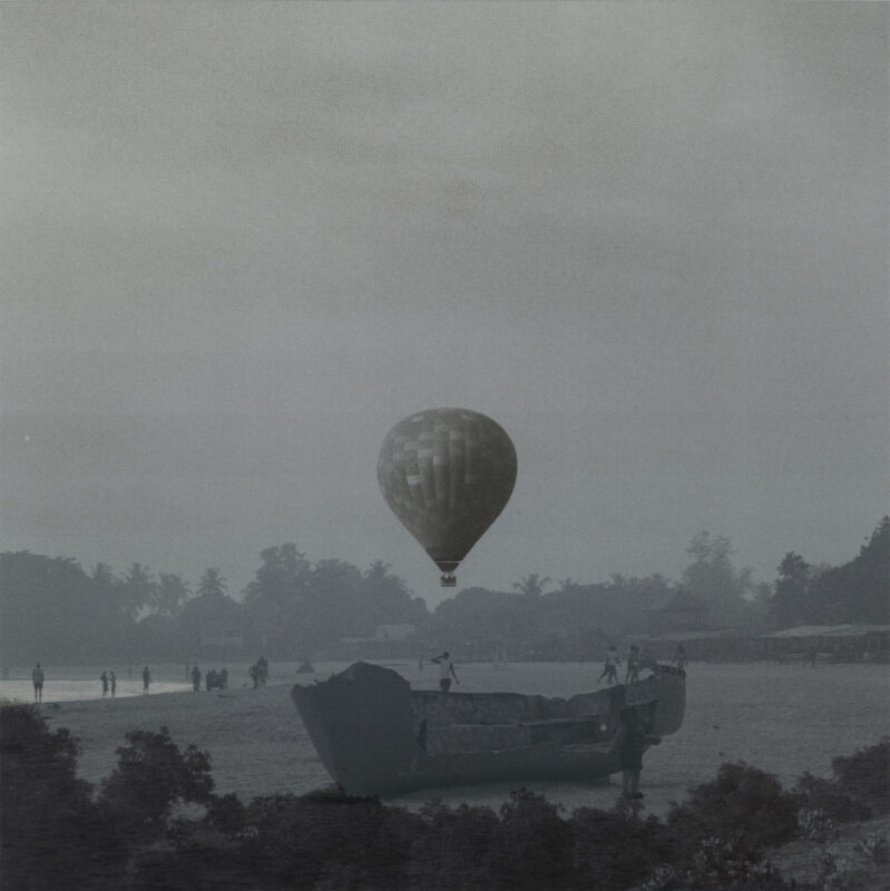 Isabel Okoro - Sometimes I wonder, 19.75" x 19.75", layered silkscreen print and transparent digital print, double mounted, edition of 3, 2026