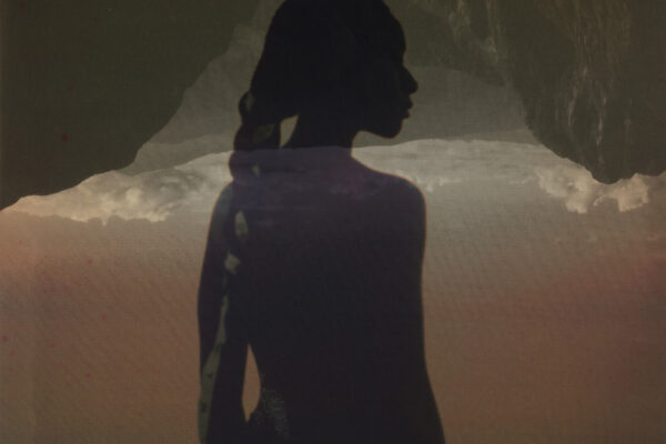 Isabel Okoro - And with her head in the clouds, 19.75" x 19.75", layered silkscreen print and transparent digital print, double mounted, edition of 3, 2026