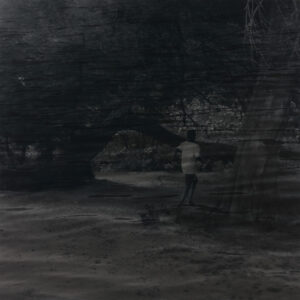 Isabel Okoro - Runnin', 19.75" x 19.75", layered silkscreen print and transparent digital print, double mounted, edition of 3, 2026