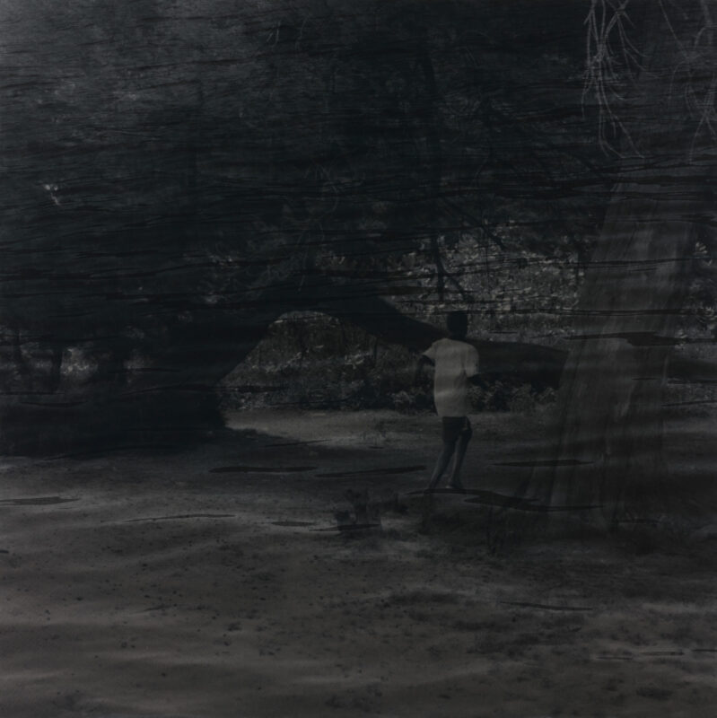 Isabel Okoro - Runnin', 19.75" x 19.75", layered silkscreen print and transparent digital print, double mounted, edition of 3, 2026