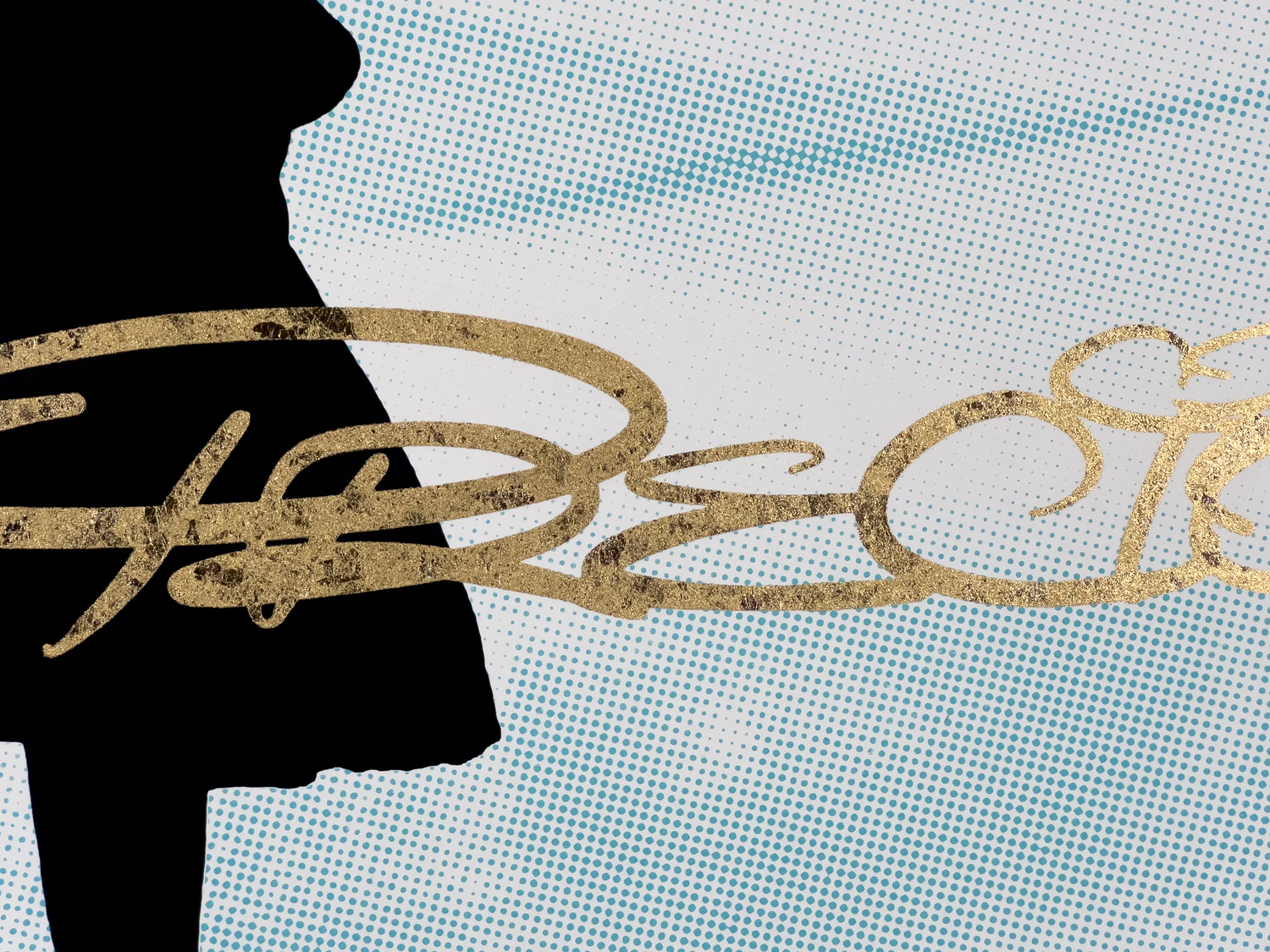 Roger Mooking - Butta Baby, 36" x 46", silkscreen, edition of 3, 2026, detail