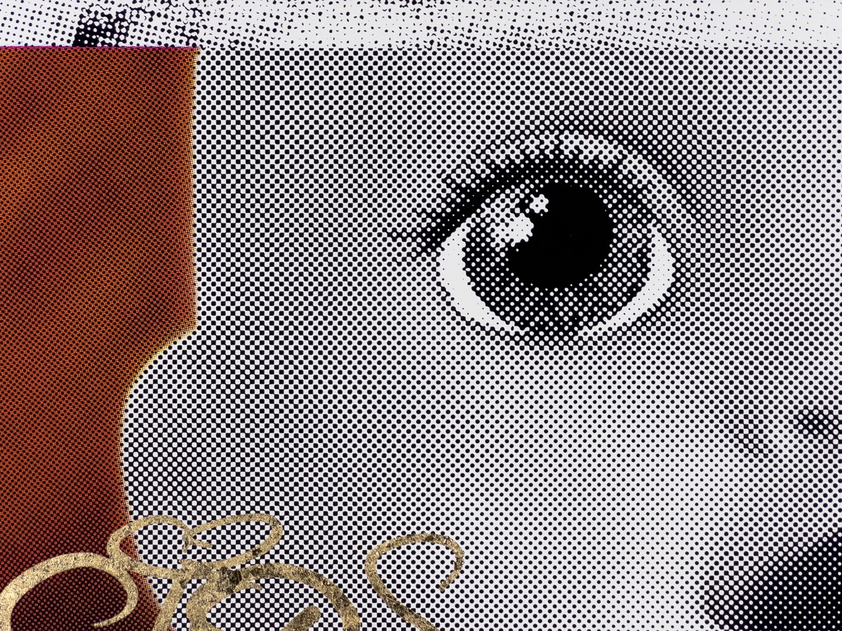 Roger Mooking - Golden Child, 36" x 46", silkscreen, edition of 3, 2026, detail