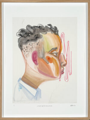 Elicser Elliott - I Forgot What Her Face Looks Like, 30" x 22", silkscreen print with hand-painted embellishments, 2026