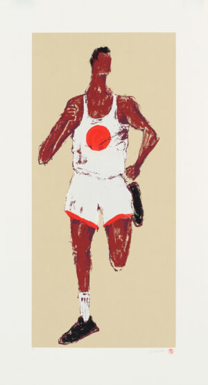 Kellen Hatanaka - Marathon 11, 30.5" x 17", silkscreen print with hand-painted embellishments, 2026