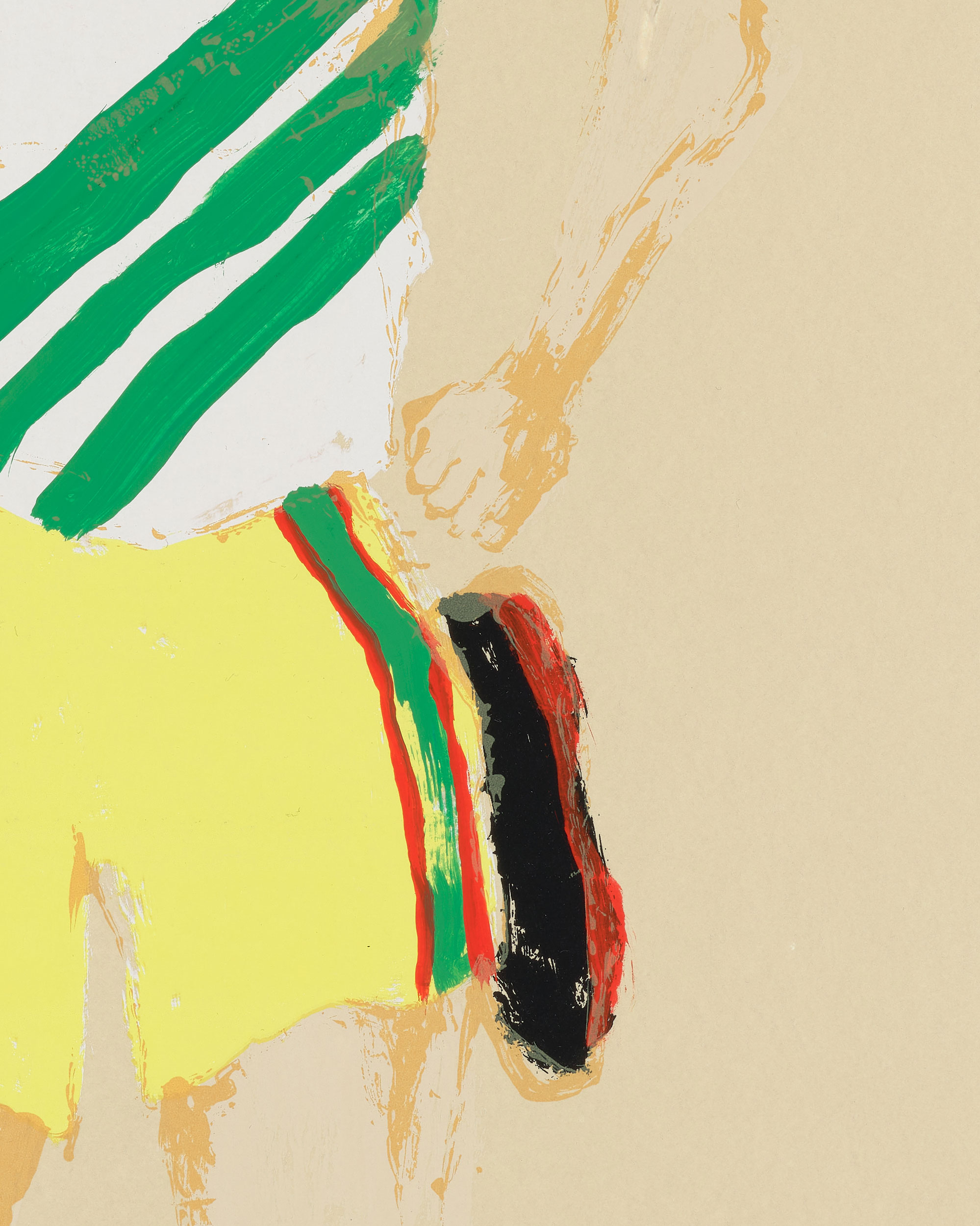 Kellen Hatanaka - Marathon 15 (detail), 30.5" x 17", silkscreen print with hand-painted embellishments, 2026