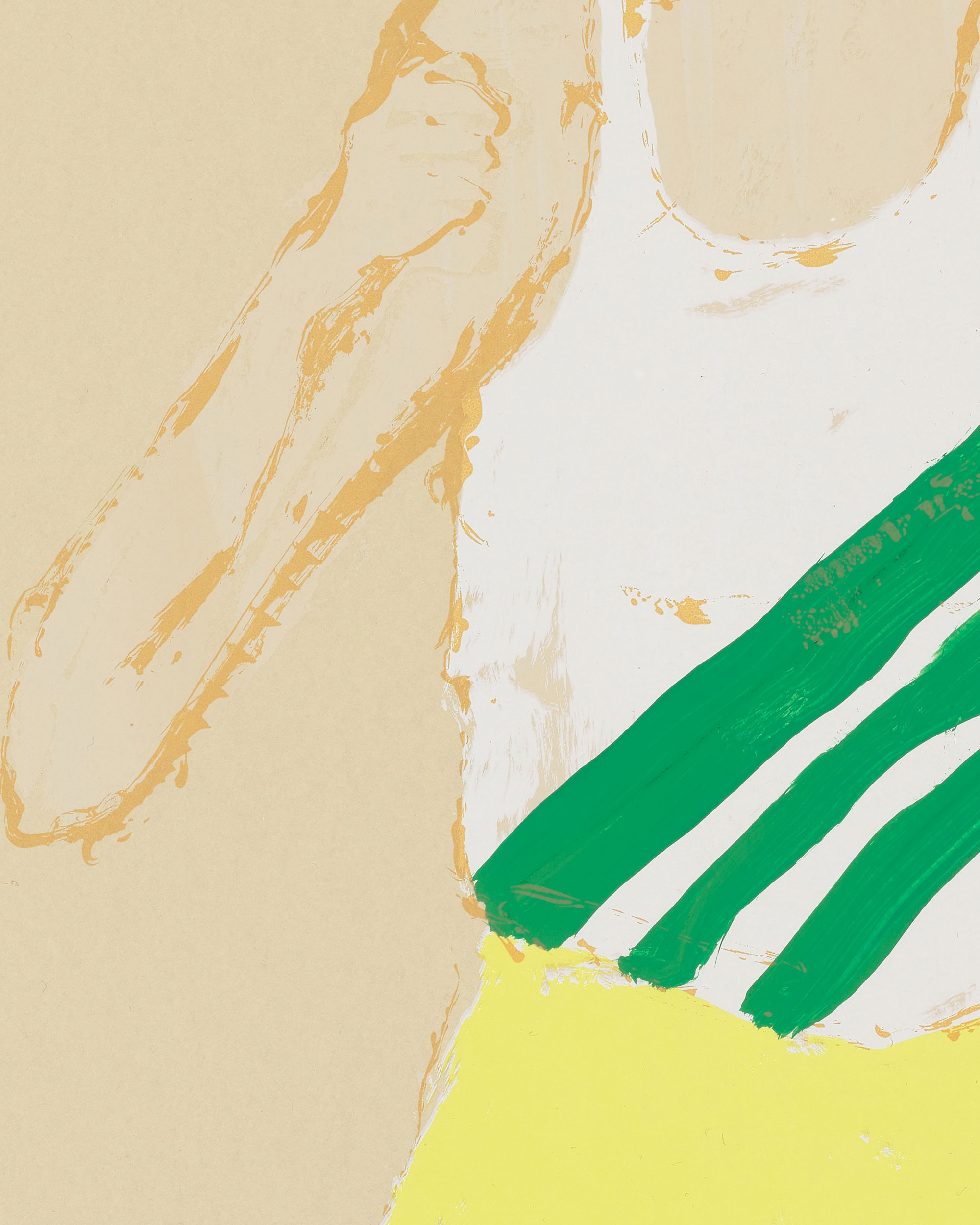 Kellen Hatanaka - Marathon 15 (detail), 30.5" x 17", silkscreen print with hand-painted embellishments, 2026
