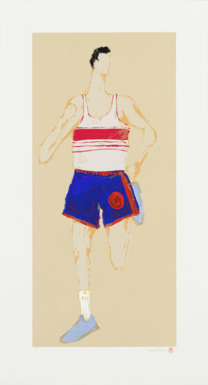 Kellen Hatanaka - Marathon 17, 30.5" x 17", silkscreen print with hand-painted embellishments, 2026
