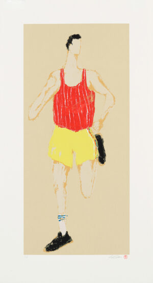 Kellen Hatanaka - Marathon 22, 30.5" x 17", silkscreen print with hand-painted embellishments, 2026