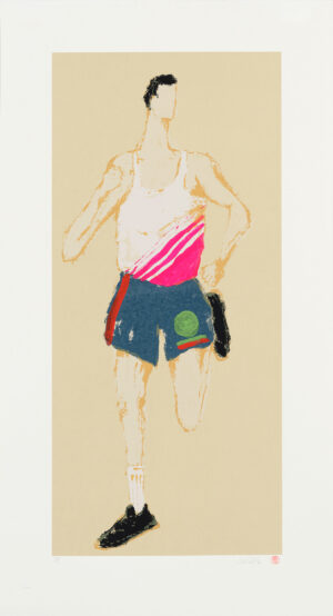 Kellen Hatanaka - Marathon 24, 30.5" x 17", silkscreen print with hand-painted embellishments, 2026