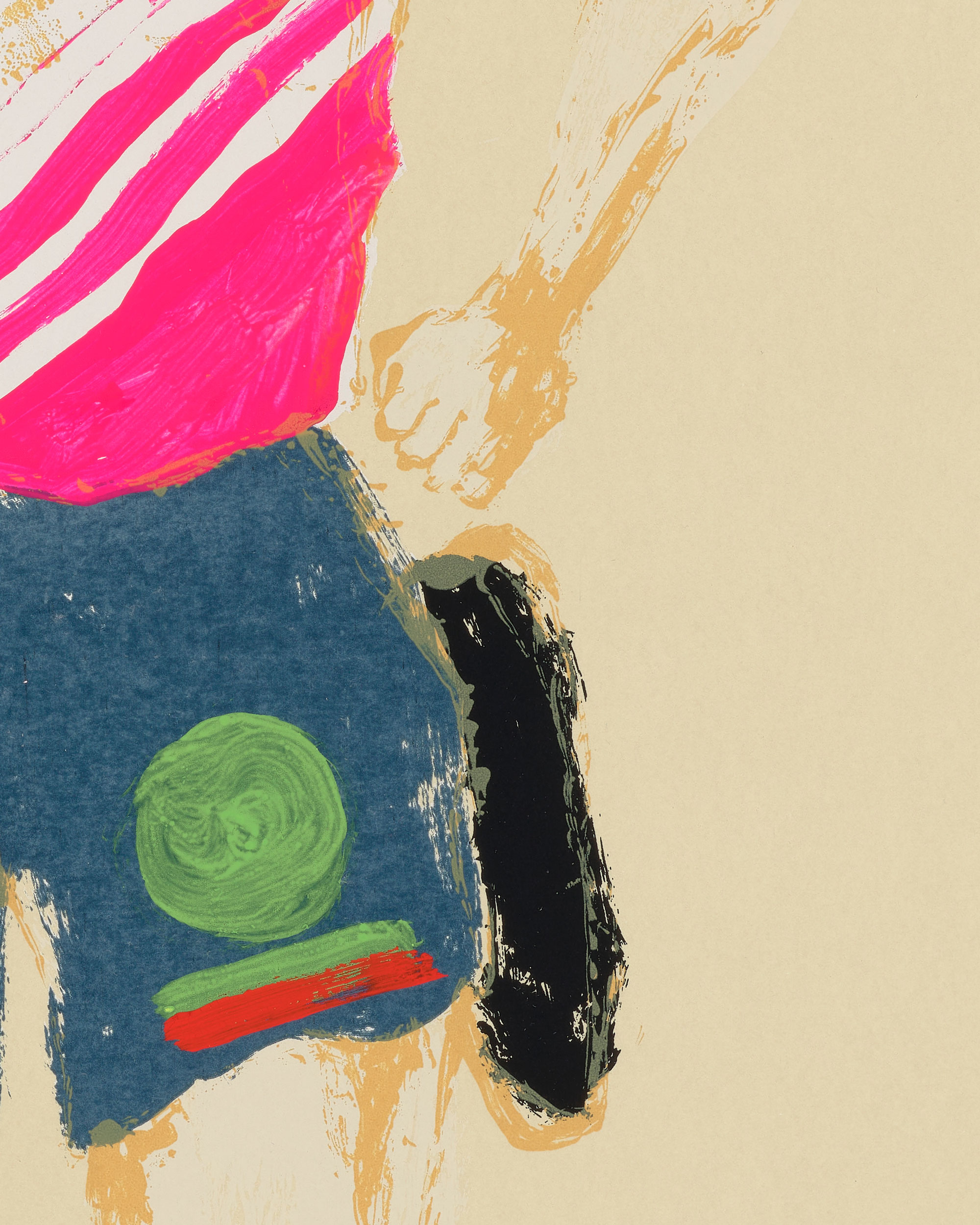 Kellen Hatanaka - Marathon 24 (detail), 30.5" x 17", silkscreen print with hand-painted embellishments, 2026
