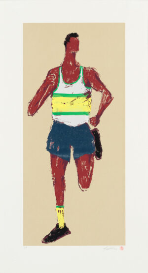 Kellen Hatanaka - Marathon 27, 30.5" x 17", silkscreen print with hand-painted embellishments, 2026