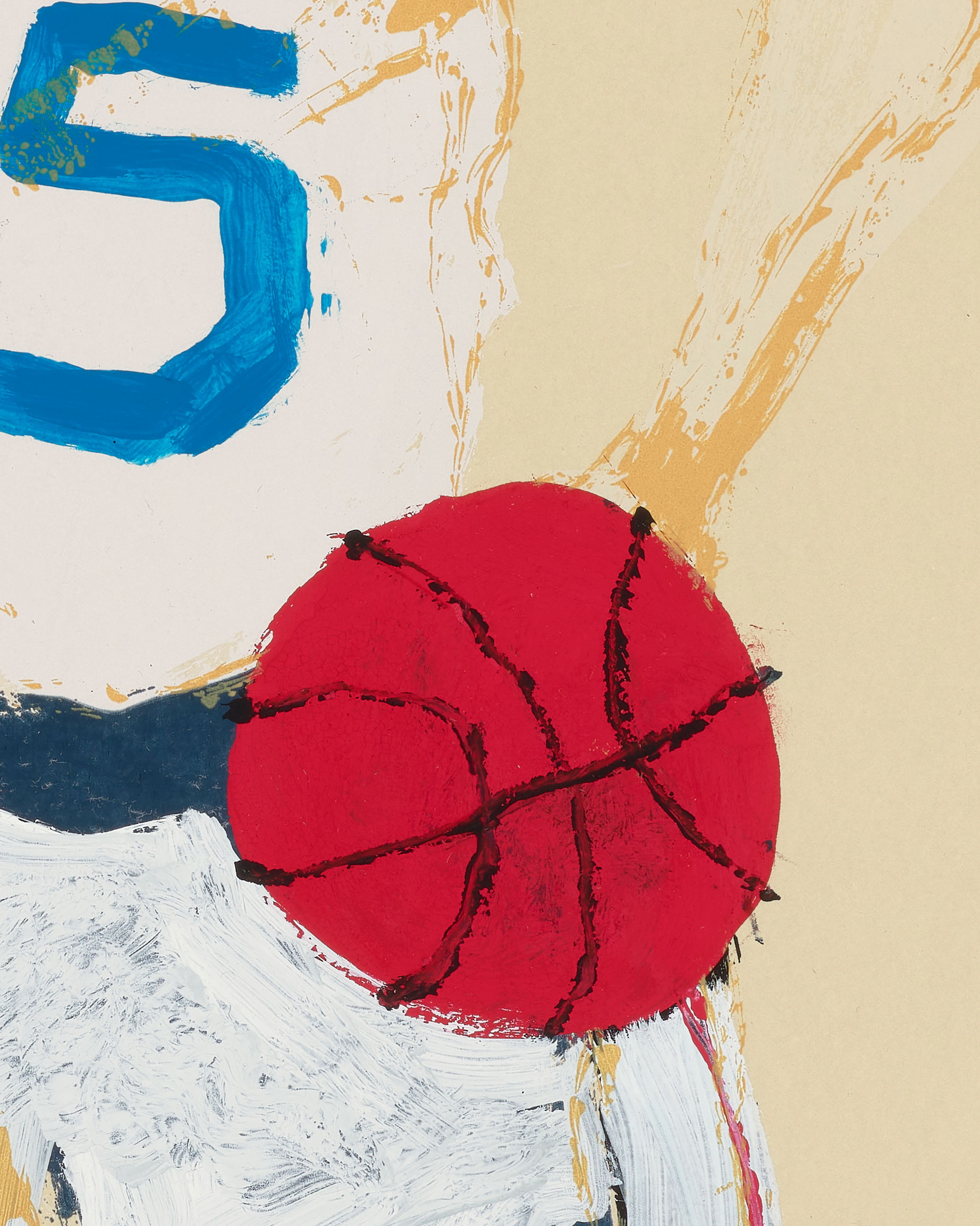 Kellen Hatanaka - Marathon 29 (detail), 30.5" x 17", silkscreen print with hand-painted embellishments, 2026
