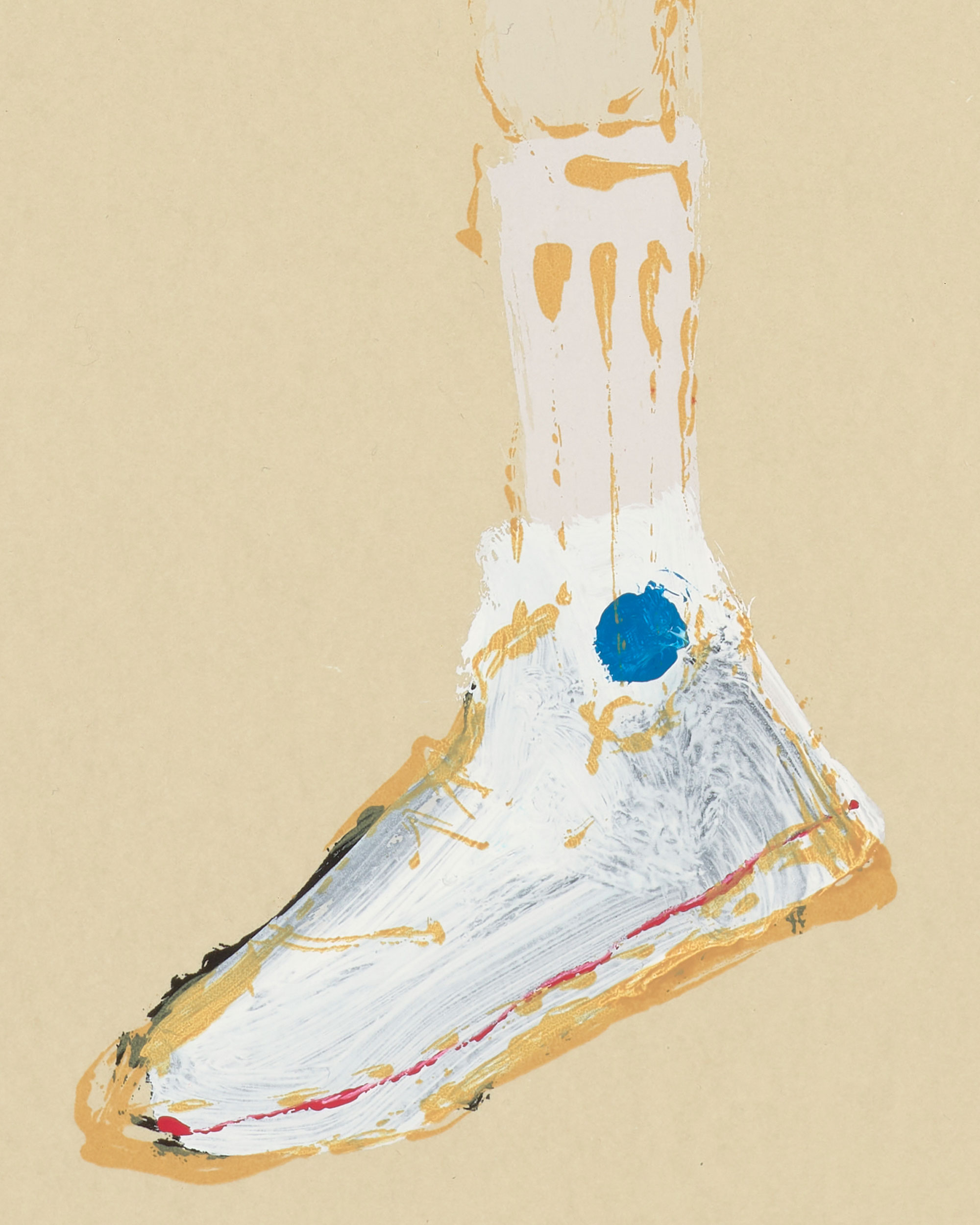 Kellen Hatanaka - Marathon 29 (detail), 30.5" x 17", silkscreen print with hand-painted embellishments, 2026