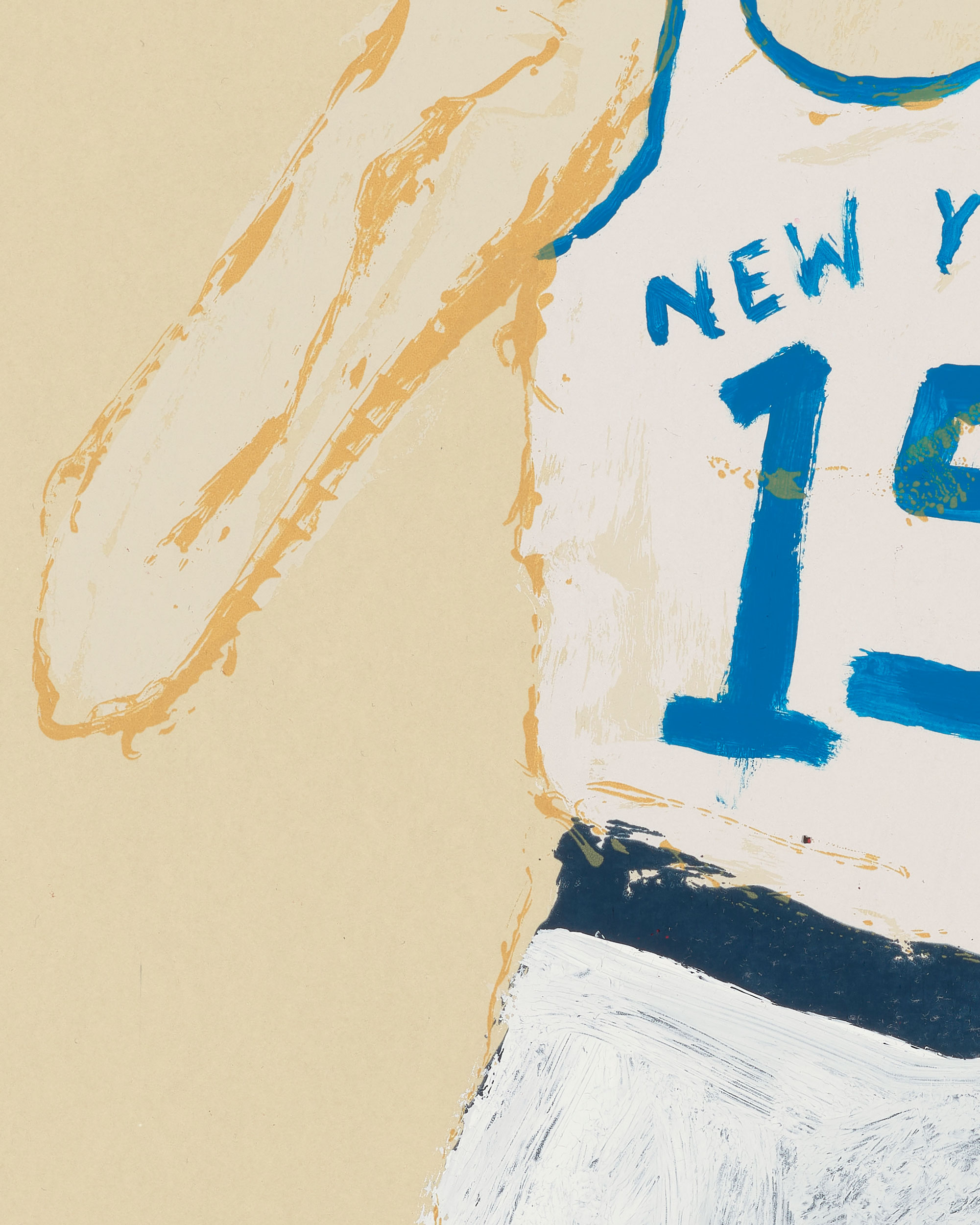 Kellen Hatanaka - Marathon 29 (detail), 30.5" x 17", silkscreen print with hand-painted embellishments, 2026
